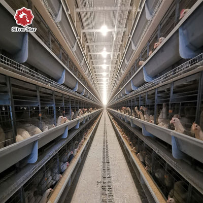 Galvanized Steel 5 Layers Battery Cage H Type Hens Cage For Egg Chicken